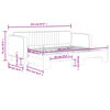 vidaXL daybed med udtr&aelig;k 80x200 cm velour sort