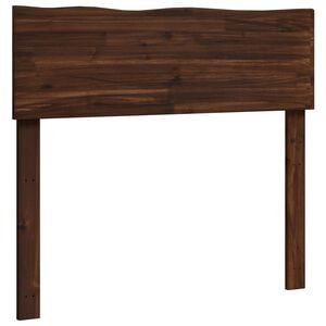 vidaXL Sengegavl med naturkant ROSTOCK M&oslash;rk Brun 80 cm