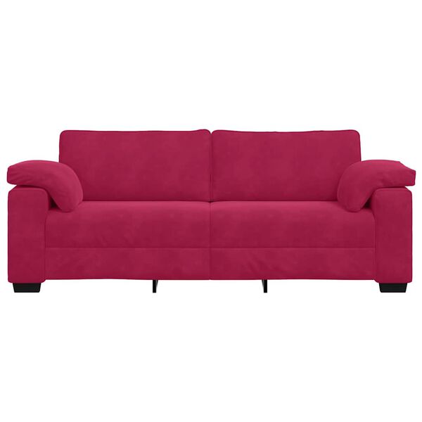 vidaXL 3-personers sofa 220x77x82 cm fl&oslash;jl vinr&oslash;d