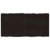 vidaXL bordplade 120x60x(2-6) cm naturlig kant behandlet tr&aelig; m&oslash;rkebrun