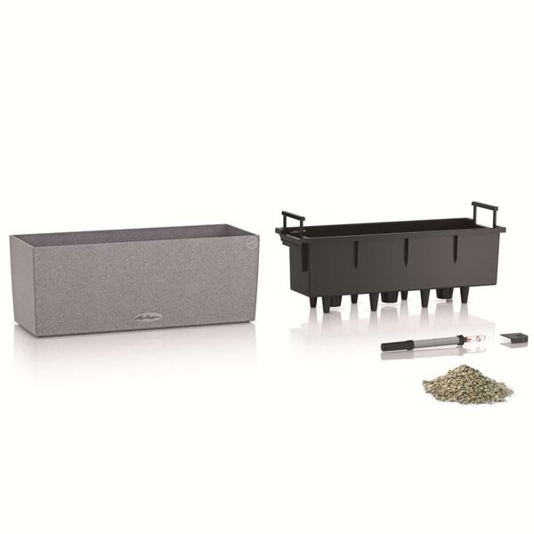 LECHUZA plantekrukke BALCONERA Stone 50 ALL-IN-ONE grå