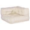 vidaXL Modulsofa 3 pcs Creme Stof