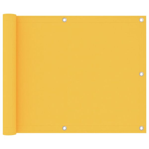 vidaXL altanafsk&aelig;rmning 75x600 cm oxfordstof gul