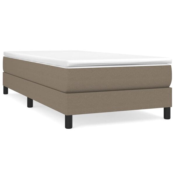 vidaXL Boxspring sengeramme 90x190 cm stof gr&aring;brun