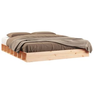 vidaXL sengeramme 200x200 cm massivt tr&aelig;