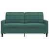 vidaXL 2-personers sofa 140 cm fl&oslash;jl m&oslash;rkegr&oslash;n