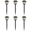 vidaXL Udend&oslash;rs sollys med jordspyd 6 pcs Varm hvid 42 cm PP
