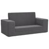 vidaXL 2-personers sovesofa til b&oslash;rn bl&oslash;dt plys antracitgr&aring;