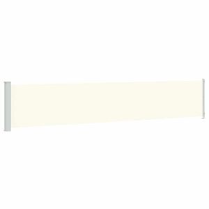 vidaXL sammenrullelig sidemarkise til terrassen 117x600 cm cremefarvet