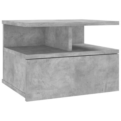 vidaXL svævende natborde 2 stk. 40 x 31 x 27 cm spånplade betongrå