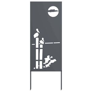 vidaXL Have privatliv sk&aelig;rm Antracit 50 x 140 cm Koldvalset st&aring;l
