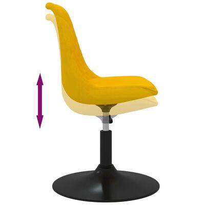 vidaXL drejelige spisebordsstole 4 stk. fløjl gul
