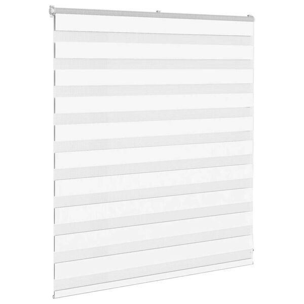vidaXL zebragardin hvid 130x100 cm stofbredde 125,9 cm polyester