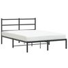 vidaXL sengeramme med sengegavl 140x190 cm metal sort