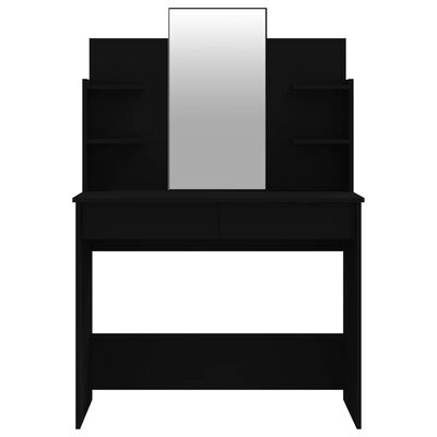 vidaXL makeupbord med spejl 96x40x142 cm sort