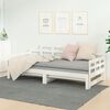 vidaXL daybed med udtr&aelig;k 2x(80x200) cm massivt fyrretr&aelig; hvid