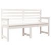 vidaXL haveb&aelig;nk 159,5x48x91,5 cm massivt fyrretr&aelig; hvid