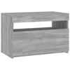vidaXL tv-bord med LED-lys 60x35x40 cm gr&aring; sonoma-eg