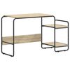 vidaXL Skrivebord med opbevaring Sonoma-eg 131,5 x 50 x 75,5 cm