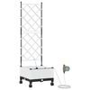 vidaXL Havekrukke med vanding og hjul Hvid 40 x 40 x 132 cm PP