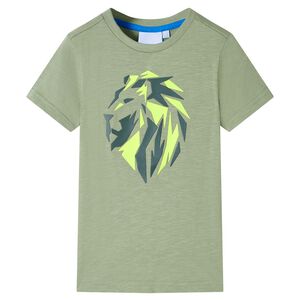 vidaXL T-shirt til b&oslash;rn str. 116 kakifarvet
