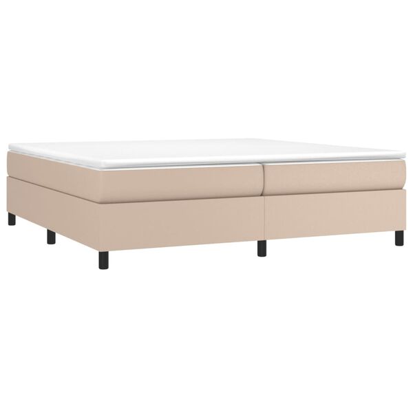 vidaXL Boxspring sengeramme 200x200 cm kunstl&aelig;der cappuccinofarvet