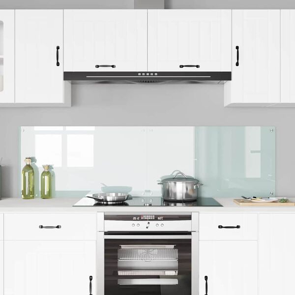 vidaXL Køkken bagvæg 2 pcs Hvid 90 x 50 cm hærdet glas