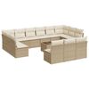 vidaXL sofas&aelig;t til haven 14 dele med hynder polyrattan beige