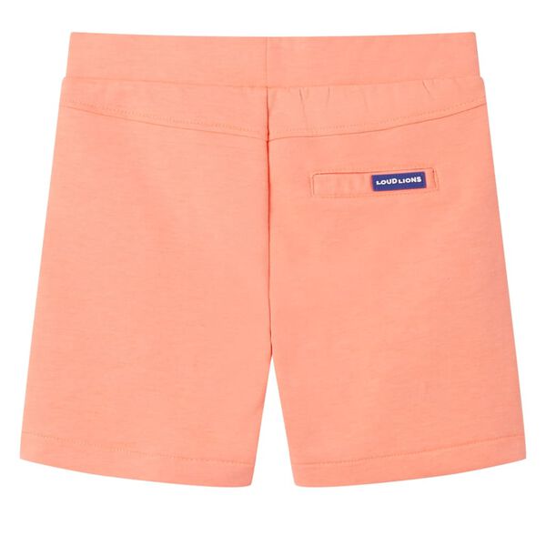 Shorts til børn str. 140 med snøre neon-orange