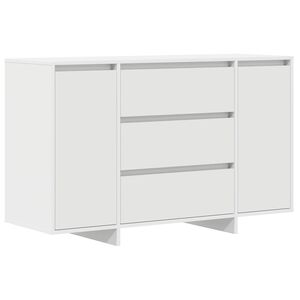 vidaXL Sideboard med skuffe Hvid 120 x 41 x 75 cm Konstrueret tr&aelig;