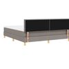 vidaXL Box spring seng med madras Gr&aring;brun 180 x 200 cm Stof