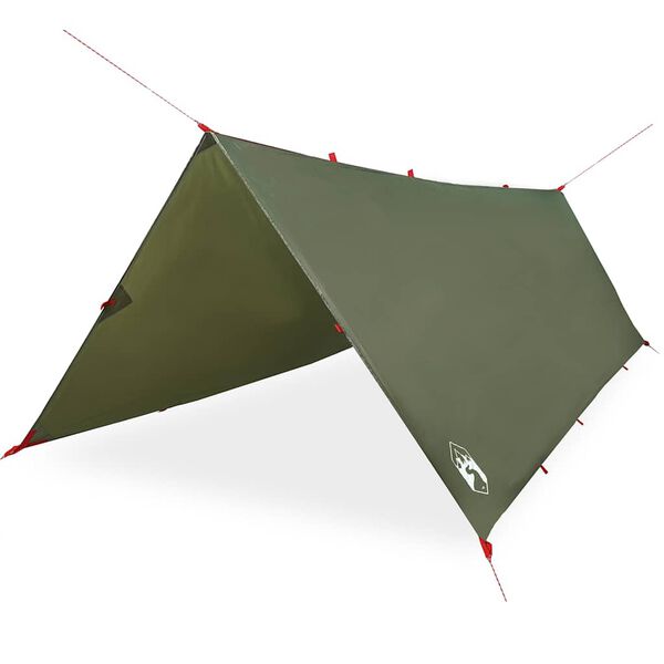 vidaXL tarp 406x306 cm vandtæt olivengrøn