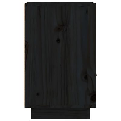 vidaXL sengebord 40x34x55 cm massivt fyrretræ sort