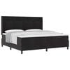 vidaXL Box spring seng med madras Sort 200 x 200 cm Fl&oslash;jl