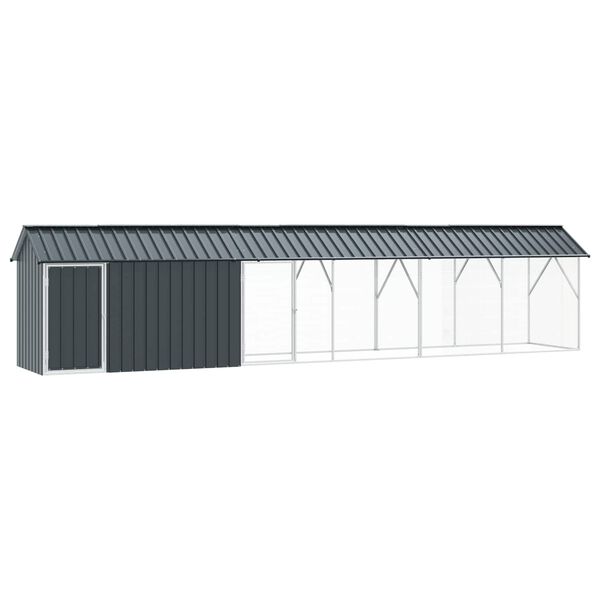vidaXL Fuglebur Antracit 630 x 103 x 142 cm Galvaniseret st&aring;l