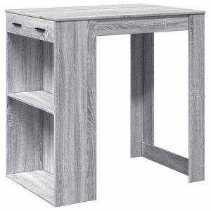 vidaXL barbord 102x70x103,5 cm konstrueret tr&aelig; gr&aring; sonoma-eg