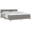 vidaXL Box spring seng med pude Gr&aring;brun 180 x 200 cm Stof