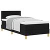 vidaXL Box spring seng med pude med hovedg&aelig;rde Sort 90 x 190 cm Stof