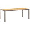 vidaXL havebord 190x90x75 cm polyrattan og massivt akacietr&aelig; gr&aring;