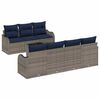 vidaXL Sofa S&aelig;t 8 stk. 7-Antal s&aelig;der Gr&aring; polyrattan