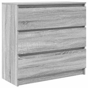 vidaXL sk&aelig;nk 80x35x76 cm konstrueret tr&aelig; gr&aring; sonoma-eg