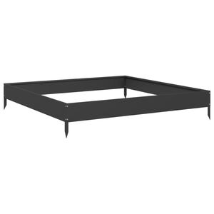 vidaXL h&oslash;jbed 100x100x18,5 cm st&aring;l sort