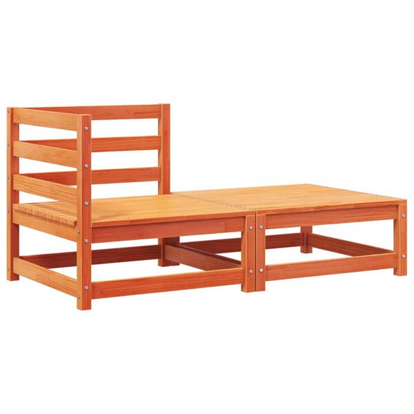 vidaXL hjørnemodul til havesofa med hynder og fodskammel