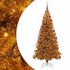 vidaXL Juletr&aelig; med 300 LED'er med stativ Guld 180 cm PET