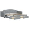 vidaXL daybed med udtr&aelig;k og skuffer 80x200 cm stof lysegr&aring;
