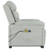 vidaXL løftestol med massagefunktion velour lysegrå