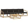 vidaXL Udend&oslash;rs sofagruppe 5 pcs Hvid og sort 79 x 79 x 37 cm