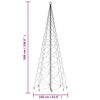 vidaXL juletr&aelig; med metalstolpe 1400 LED'er 5 m koldt hvidt lys