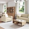 vidaXL Sofa 3 pcs Creme 219 x 80 x 82 cm Linned-blandet stof