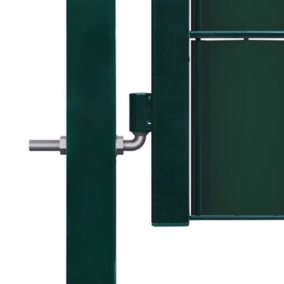 vidaXL hegnslåge 100x101 cm PVC og stål grøn